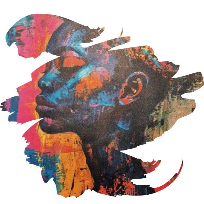 A scrapped image of a wall mural