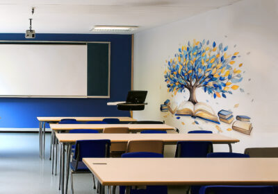 A mural fit for a classroom.