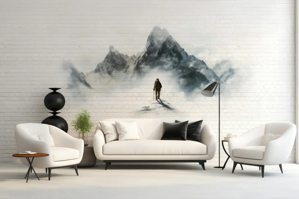 A mural in a home.